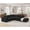 Black, variant on Howcool Cloud Couch Modular Sectional Sofa 6 Seat 122" L Shaped Reversible Convertible Couch, Corduroy Thick Cushion with Storage Ottomans, Washable Removable Cover for Living Room,Grey