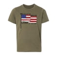 thumbnail image 2 of Home of The Free Because of the Brave Kid's 4th of July Shirts, Graphic Tees - Olive MH200YPATRIOT S28 S, 2 of 3