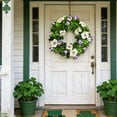 thumbnail image 6 of St Patrick’s Day Green Wreath 14.2 In, Artificial Shamrock Door Or Wall Decor For Indoor Outdoor Use, Gold Accent, Fade Resistant, Seasonal Entryway Highlight, Gift Ready, Easy Hang, 6 of 7
