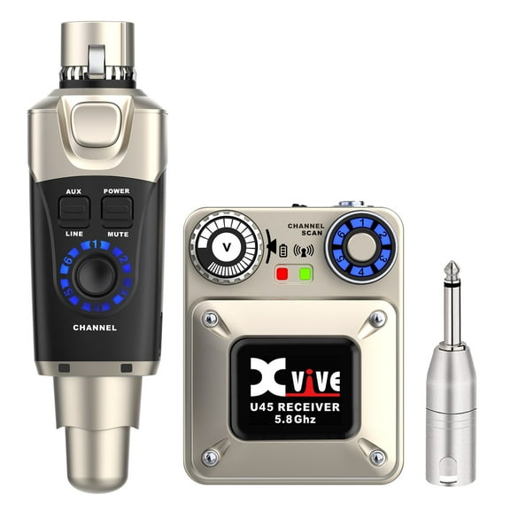 Xvive U45 Wireless in-Ear Monitor System with 5.8GHz Transmitter and Receiver
