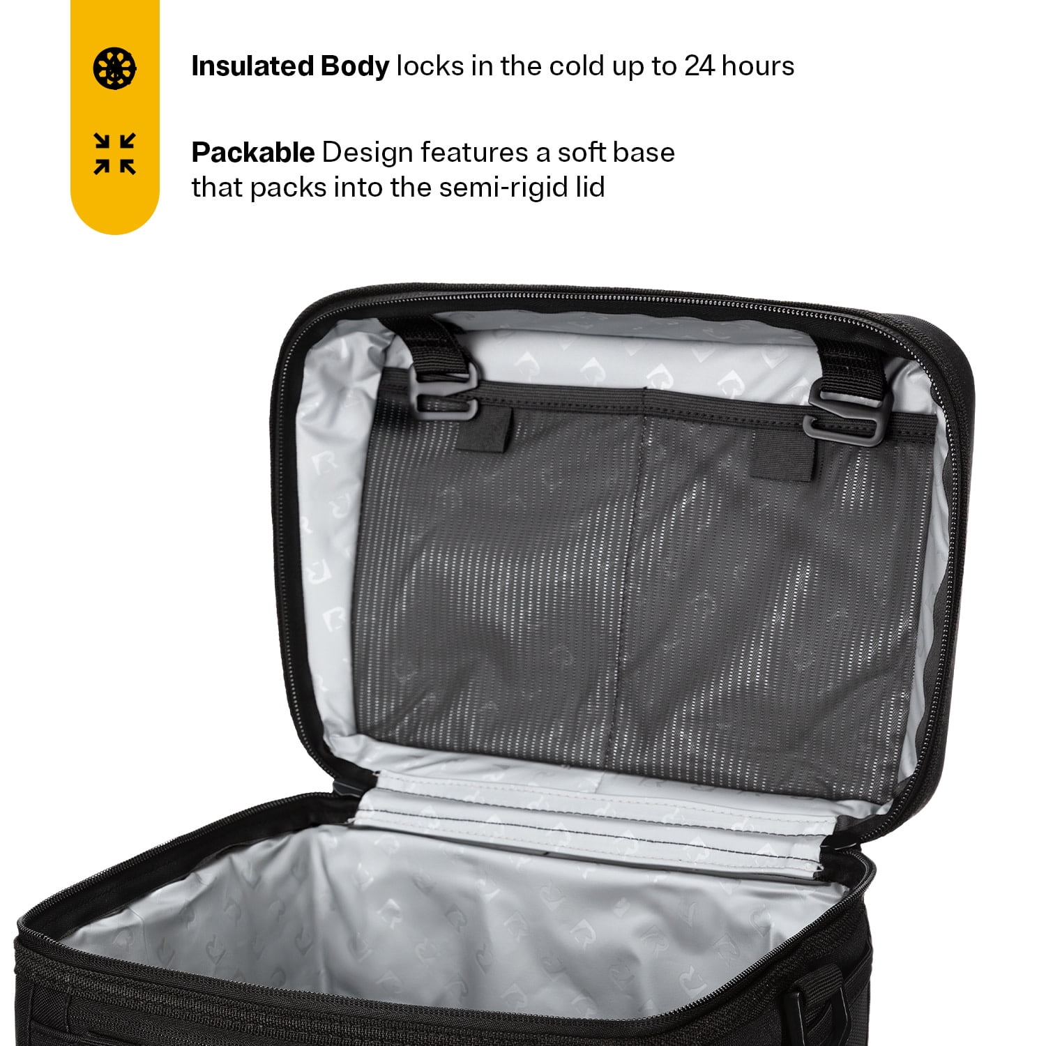 RTIC 15-Can, 16 Qt, Collapsible Soft Cooler with Bottle Opener, Black