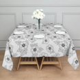 thumbnail image 3 of Pioneer Flower Floral Print Pattern Square Tablecloth, Waterproof Wipeable Spillproof Washable Table Cover for Home Kitchen Party Decor, 42"x42", 3 of 6