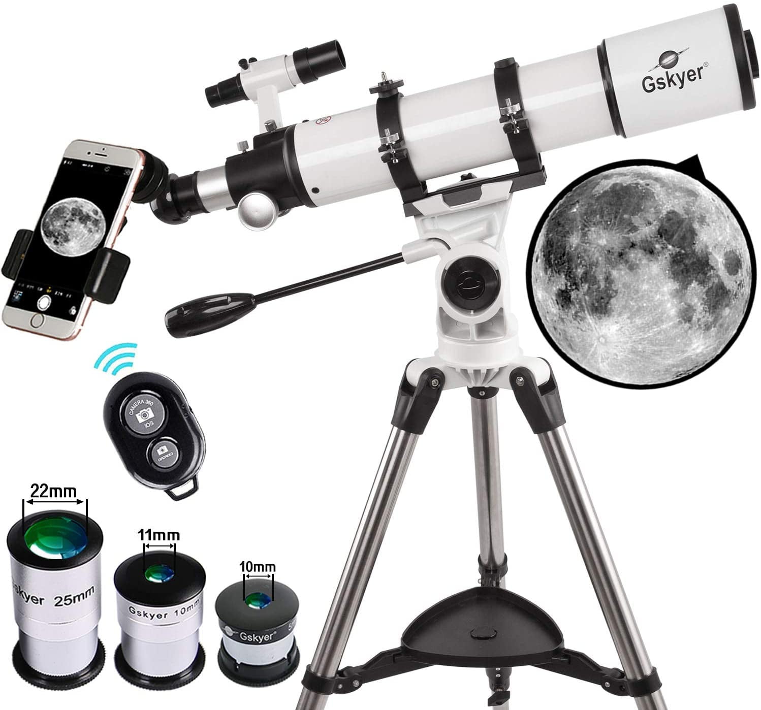Watching the Moon Bird Watching Telescope 60mm Aperture Astronomy Telescope for Beginners Adults and Kids Refractor Telescope 700mm Focal Length Compact and Portable Viewing the Scenery