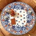 thumbnail image 2 of Fall Tablecloth, Round Pumpkins Maple Leaves Decorative Thanksgiving Table Cover for Kitchen Dining Picnic Tabletop Indoor Outdoor Party Decor E, 2 of 6
