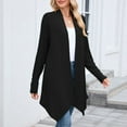 thumbnail image 6 of Gyexs Womens Open Front Knit Cardigan Long Batwing Sleeve Oversized Sweater Boho Pockets Coat (Black, Size L), 6 of 8