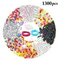 thumbnail image 2 of Bracelet Making Beads DIY 1300PCS Small Alphabet Beads Pony Beads with Strings, 2 of 10