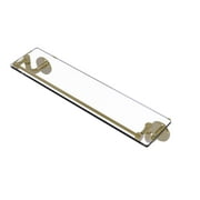 Remi Collection 22 Inch Glass Vanity Shelf with Gallery Rail