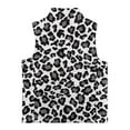 thumbnail image 5 of Pzuqiu Leopard Print Kid Outerwear Vest 7-8 Toddler Girl Clothes Lightweight Soft Zipper Winter Sleeveless Jacket with Pockets Casual Fashion Versatile Fall Outfits for Girls, 5 of 7