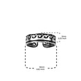 thumbnail image 2 of 925 Sterling Silver Toe Ring with Waves Pattern, 2 of 3