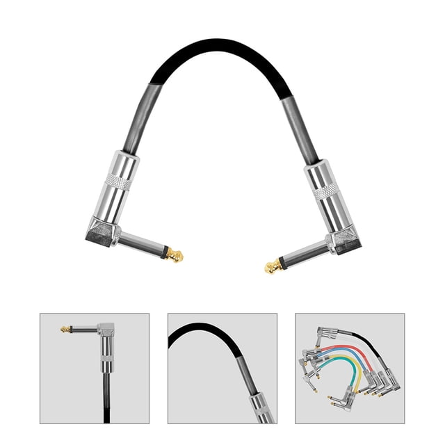 GETAJGHSD 1Set Guitar Effects Cables Black 6Inch Length for Musicians and Music Performance