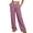 Purple, variant on UVN Pants for Women Gingham Wide Leg Casual Lounge Bottoms Ladies Plaid Trousers with Pocket