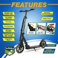 thumbnail image 2 of SereneLife Kick Scooter Adult Teenagers Kids- 2 Wheel Kids Scooter with Adjustable T-Bar Handlebar - Alloy Anti-Slip Deck - Portable Folding Scooters for Kids with Carrying Strap - Camouflage, 2 of 8