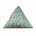 thumbnail image 4 of Fox Lounger Chair Bag, Winter Themed Repetitive Pattern of Wild Animal Pine Trees, High Capacity Storage with Handle Container, Lounger Size, Seafoam Pale Vermilion, by Ambesonne, 4 of 5