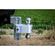 Weigh Safe 180 Hitch - Adjustable Trailer Hitch Ball Mount - 8 Adjustable Drop Hitch for 2 Receiver - Heavy Duty Aluminum Trailer Tow Hitch w/ Chrome Plated Tow Balls (2 & 2 5/16) - 12,500 GTW