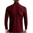 thumbnail image 2 of BONIXOOM Fall Sweaters Slim Jacket Pullover Casual Turtleneck Sweater Men Wine L(US:8), 2 of 3