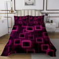 thumbnail image 1 of YST Geometry Square Twin Size Coverlet Set,Pink Black Neon Square Bedspread Set For Kids Teens Boys Girls Geometric Gradient Cubes Quilt Set Abstract Simplicity Bed Set, 1 of 3