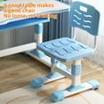 thumbnail image 5 of AQMD Kids Study Desk Chair Set, Height Adjustable Toddlers Writing Table with Tiltable Reading Stand, Living Room Bedroom Children Learning Table with Extra Large Drawer,Blue, 5 of 10