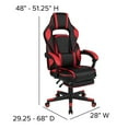 thumbnail image 6 of Flash Furniture Black Gaming Desk with Cup Holder/Headphone Hook/Monitor Stand & Red Reclining Back/Arms Gaming Chair with Footrest, 6 of 12