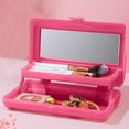 thumbnail image 3 of TACILIP Jewelry Organizer, Makeup Box with Mirror Accessory Storage Box Portable Travel Cosmetics 2 Layer Folding Storage Bag Compact and Portable Suitable for Student Girl, Gifts for Women, 3 of 6