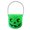 A002- Green, variant on Pink Halloween Jack O Lantern Candy Bucket, 7 Inch Trick Or Treat Pail with Handle for Student Halloween Party Favors Lightweight Plastic Candy Holder for Holiday Outdoor