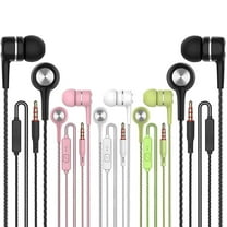 Kamon Wired Earbuds 5-Pack with Mic, Deep Bass, 3.5mm Jack(K2)