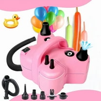 Portable Butterfly-Shaped Electric Air Pump with Dual Nozzles – Fast Inflation for Balloons, Air Beds, Pool Floats & Compression Bags (Pink)