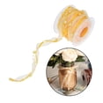 thumbnail image 3 of yuksok Bead Ribbon Chiffon Beaded Wrap Roll Applique for Clothes Wedding Bouquets yellow, 3 of 9