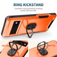 thumbnail image 3 of ELEHOLD Hybrid Rugged Case for Google Pixel 7 Pro with 360° Rotating Finger Ring Holder Kickstand Function Support Magnetic Car Mount Shockproof Protective Case,Orange, 3 of 8