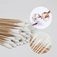 thumbnail image 4 of Mall 200Pcs Long Wooden Handle Cotton Swab Applicator Medical Swab Ear Cleaning Cosmetic Tool Makeup Removal Wound Care Cotton Bud Healthy Round Cotton Tip Swab Bud, 4 of 7