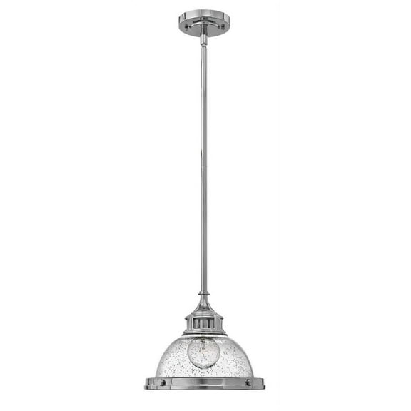 1 Light Small Pendant In Traditional-Industrial Style 11.75 Inches Wide By 9 Inches High-Chrome Finish Hinkley Lighting 3123Cm