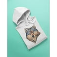 thumbnail image 3 of Wolf Watercolor Head. Hoodie Men -Image by Shutterstock, Male 4X-Large, 3 of 4