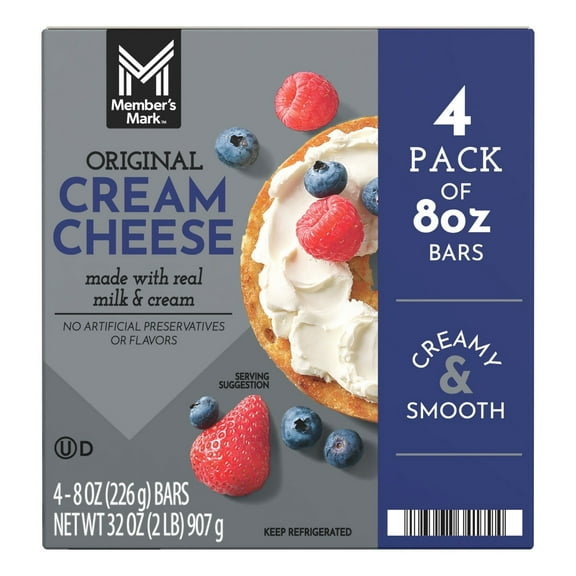 Member's Mark Cream Cheese Bar 8 oz., 4 pk.