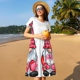 thumbnail image 4 of Lsque Cute Valentine's Gnomes Print Women's Casual Dress T-Shirt Summer Short Sleeve Scoop Neck Swing Dresses, 4 of 6