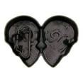 thumbnail image 2 of Skull Belt Buckle Brass Finished Dual Skulls Goth Hip Hop Rock Metal Halloween Costume Party unisex, 2 of 2