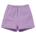 thumbnail image 7 of IBTOM CASTLE Girls Sequin Dance Outfit Sparkly Latin Hip Hop Jazz Dance Outfit Halter Mesh Ruffle Dress Top and Shorts Dancewear 6-7 Years Light Purple, 7 of 7