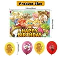 thumbnail image 3 of 32 Pcs For Cookie Run Kingdom Cartoon - Party Decoration Kit – Includes Backdrop, Cake Topper, 12 Cupcake Toppers, and 18 Balloons for Festive and Birthday Celebrations, 3 of 5
