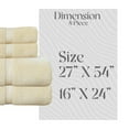 thumbnail image 2 of Home Weavers Elegance Essentials 550GSM 100% Cotton Zero Twist Super Absorbent Bath Towel Set (2 Bath Towel, 2 Hand Towel) - (Set of 4), Yellow, 2 of 5