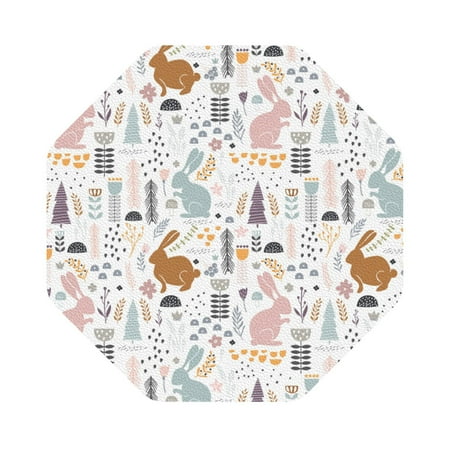 

Matuu Fall Rabbit for Cup Coasters Set of 6 Leather Coasters Desk Coasters for Office Measures 4” x 4” Octagon