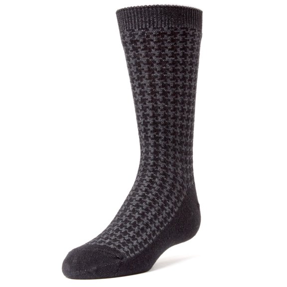 MeMoi Houndstooth Socks | Kids Houndstooth Socks by MeMoi 6-7 / Black