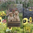 thumbnail image 2 of SKYSONIC Two Yorkshire Terrier Dogs Double-Sided Printed Garden House Sports Flag - 28x40in Polyester Decorative Flags for Courtyard Garden Flowerpot, 2 of 2