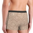 thumbnail image 5 of Haiem Beige Sparkling Glitter Men's Boxer Briefs, Every Day Comfort Stretch Cotton Moisture-Wicking Underwear-Medium, 5 of 9