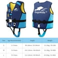 thumbnail image 5 of Gogokids Kids Swim Vest Float Life Jacket Boys Girls Swimming Buoyancy Swimwear Training Aid with Adjustable Safety Strap, Blue, L (5-6 Years), 5 of 7