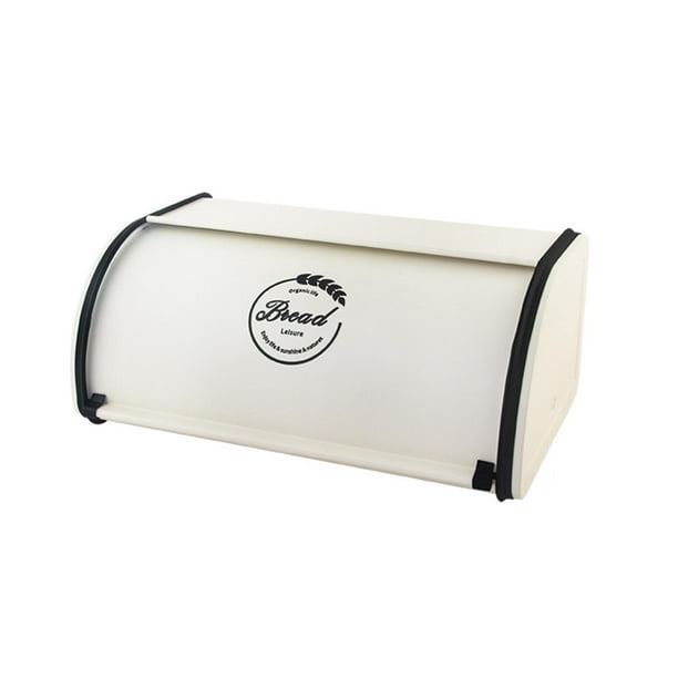 Caja multiusos de decoración de metal, contenedor de almacenamiento retro duradero de gran capacidad Blanco L