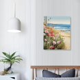 HOMICOZI Large Wall Art Canvas, Pink Flower Beach House Abstract Art