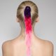 thumbnail image 5 of Peluca de coleta sintética degradada tricolor, trenza de pelo de extensión larga para mujer, niña, dama (55 púrpura, rojo, rosa claro), 5 of 7