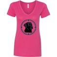 thumbnail image 3 of Inktastic Labrador Retriever Black Lab Women's V-Neck T-Shirt, 3 of 5
