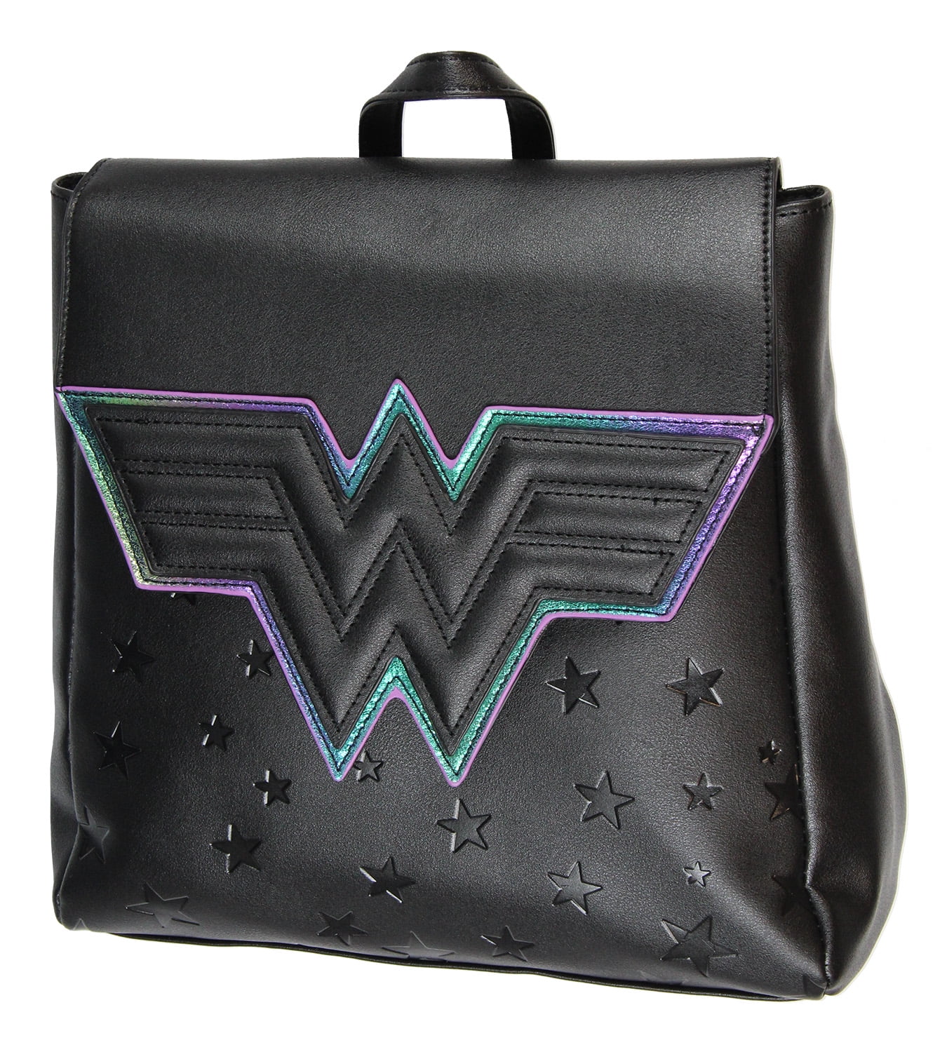 Personalized Superhero Bucket Tote w/Genuine Leather Trim Regular w/Front & Back Design