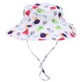 thumbnail image 5 of Gorro de playa ajustable, sombrero de cubo, unisex, para bebé, niña, niños al aire libre, sombrero de cubo, triángulo rojo S, 5 of 5