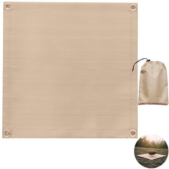 Fiberglass Fire Blanket Heat Shield Mat, 11x11 in High-Temp Resistant Soldering & Grilling Pad, 0.7" Thick Heat Insulation Mat with Storage Bag, for Camping, BBQ, Picnic