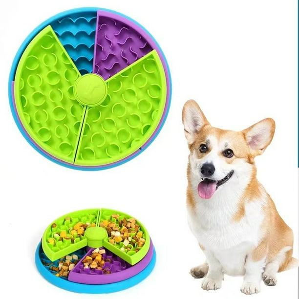 Comedero lento para perros de 3 niveles, reduce el aburrimiento y la ansiedad, alimentador de rompecabezas de comida para perros, comedero interactivo antideslizante para perros